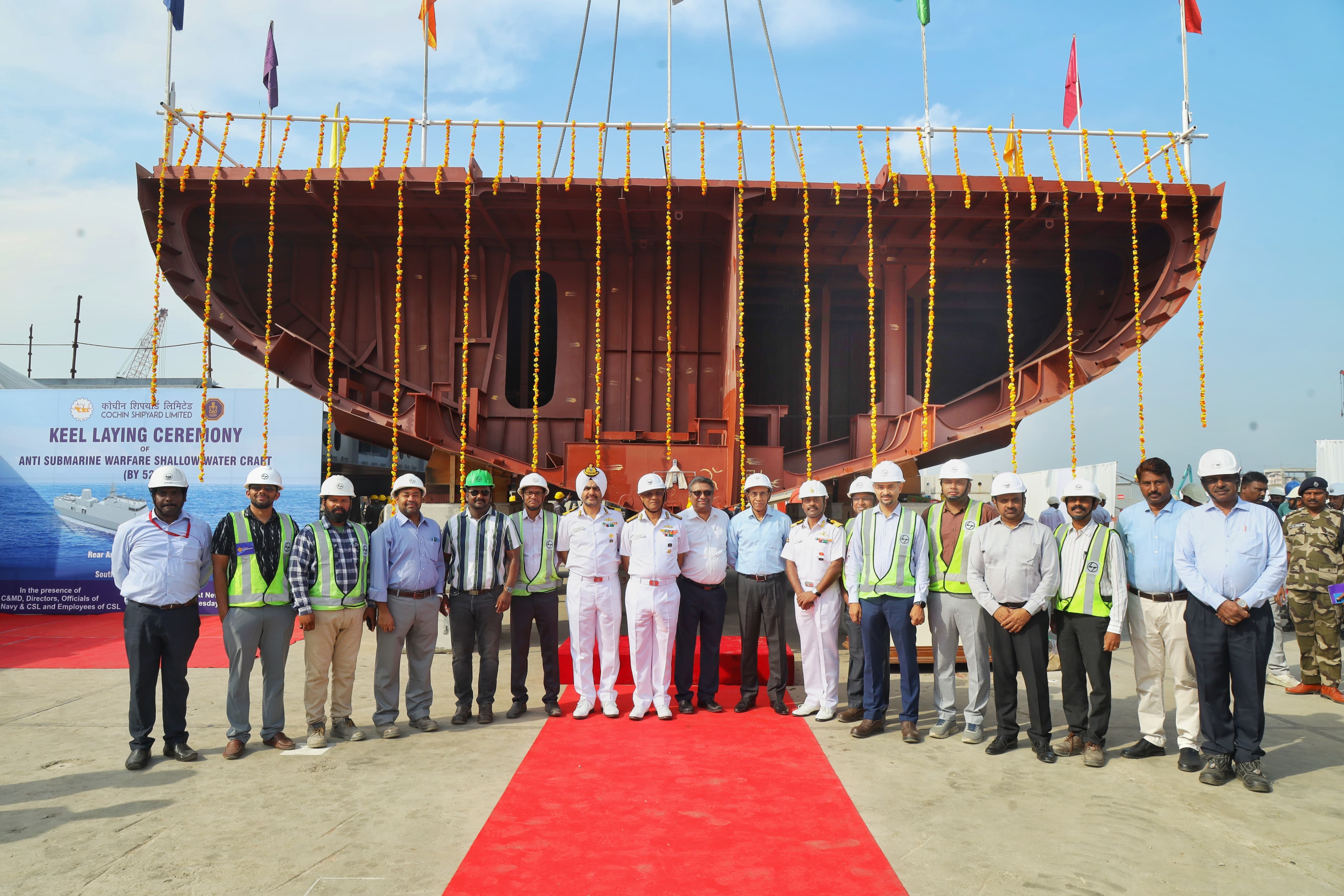 KEEL LAYING OF SEVENTH SHIP (BY 529, INS MACHILIPATNAM)