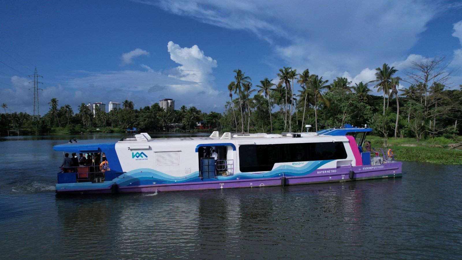 Cochin Shipyard Delivers Electric Hybrid 100 Pax Water Metro Ferry BY 126 to Kochi Water Metro.