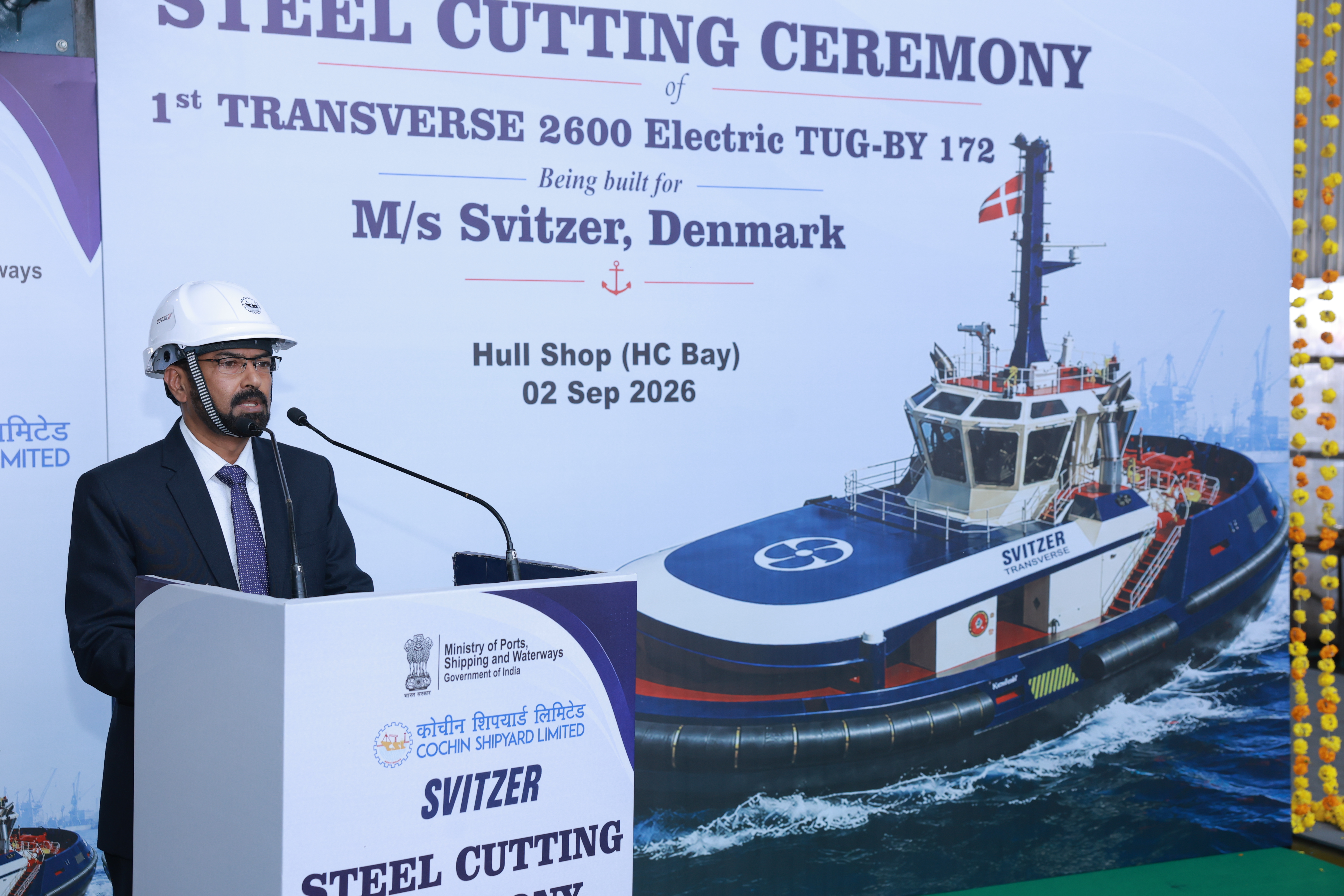Cochin Shipyard begins construction of Svitzer's advanced battery-electric tugs in India