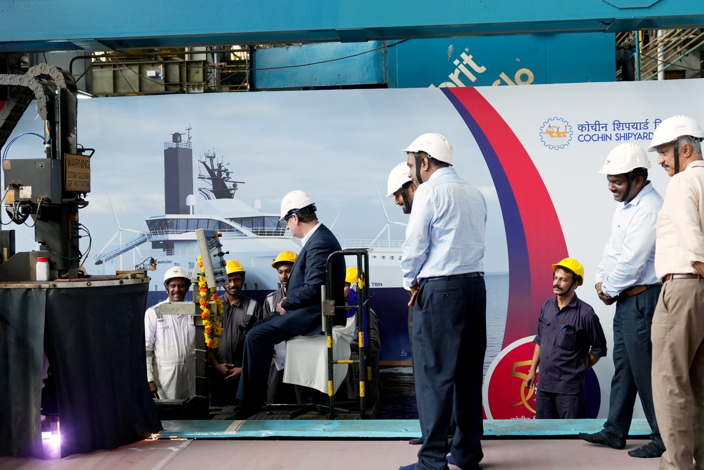 MILESTONE ACHIEVED: COCHIN SHIPYARD CUTS STEEL FOR SECOND SOV FOR NORTH STAR SHIPPING LTD., UK,