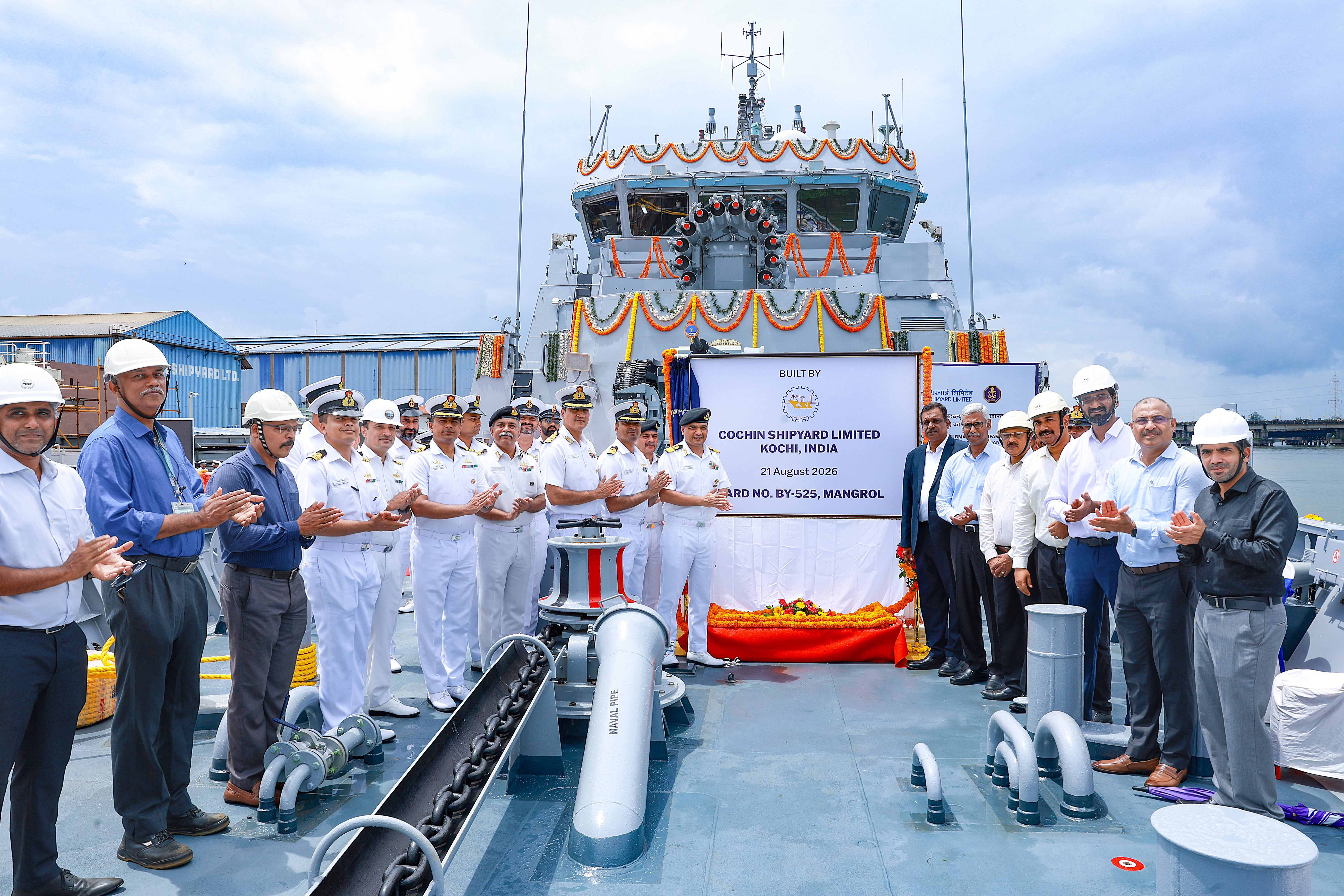 ‘Mangrol’ Delivered to Indian Navy, Strengthening India’s Indigenous Anti-Submarine Warfare Capabili