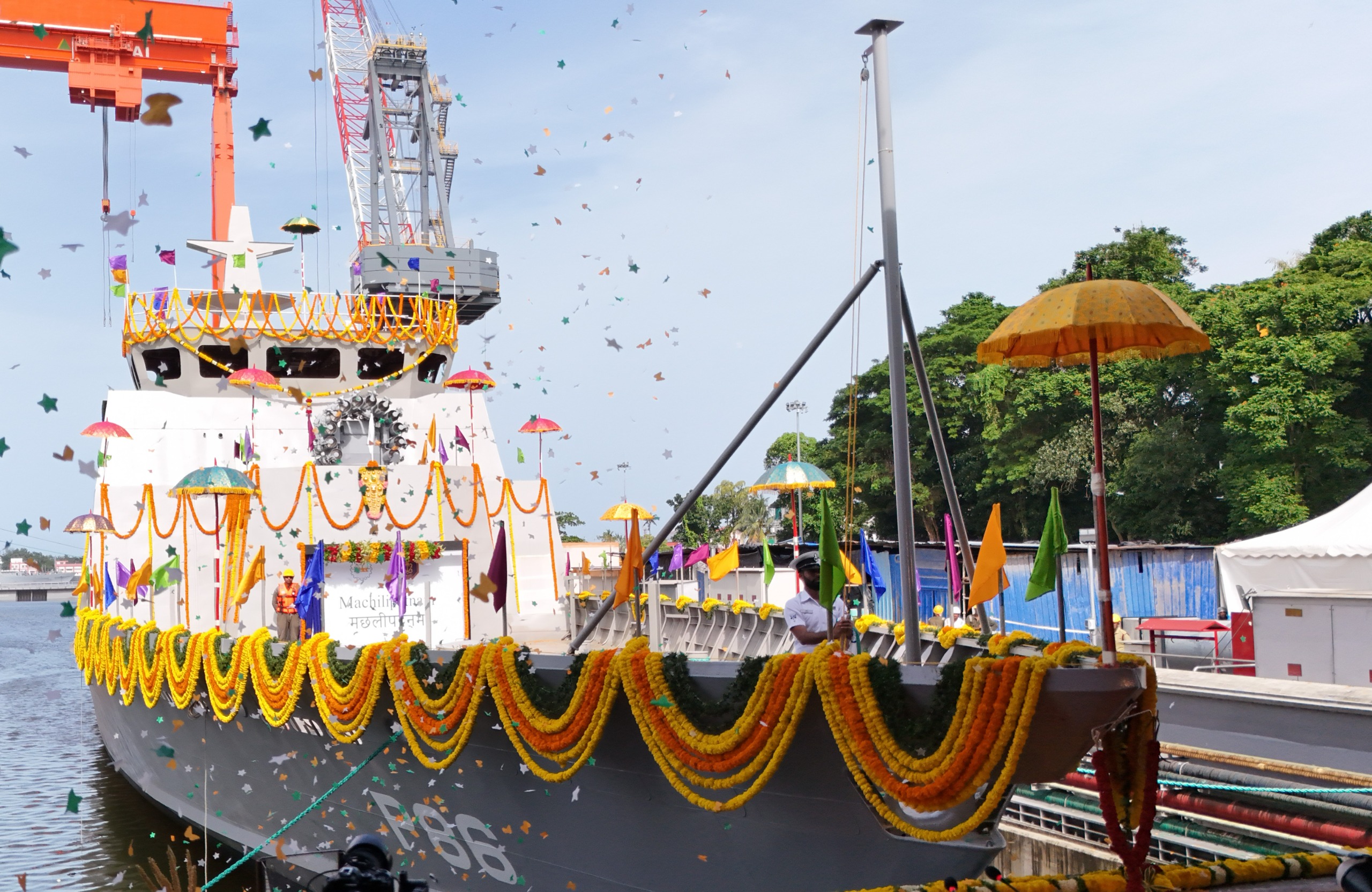 COCHIN SHIPYARD LIMITED LAUNCHES SEVENTH ANTI-SUBMARINE WARFARE SHALLOW WATER CRAFT FOR INDIAN NAVY.
